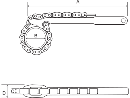 Цепной трубный ключ 370-4