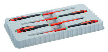 Набор изолированных отверток ERGO™ с тонким стержнем под винты TORX®, 4 шт. BE-9880SL Набор изолированных отверток ERGO™ с тонким стержнем под винты TORX®, 4 шт. BE-9880SL
