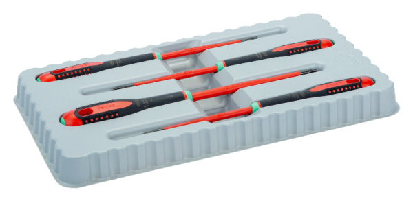 Набор изолированных отверток ERGO™ с тонким стержнем под винты TORX®, 4 шт. BE-9880SL Набор изолированных отверток ERGO™ с тонким стержнем под винты TORX®, 4 шт. BE-9880SL