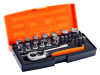 1/4″ Набор торцевых головок, пластиковый кейс. 25 предметов SL25
