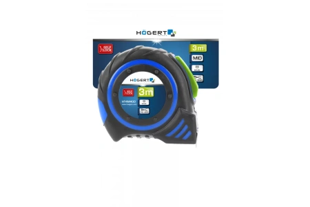 HOEGERT Измерительная рулетка 8м 25мм автостоп нейлон с магнитом