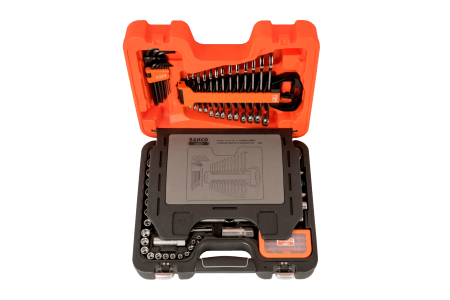 1/4” и 1/2” набор головок, 95 предметов. Комбинированные ключи, шестигранники и набор бит S95