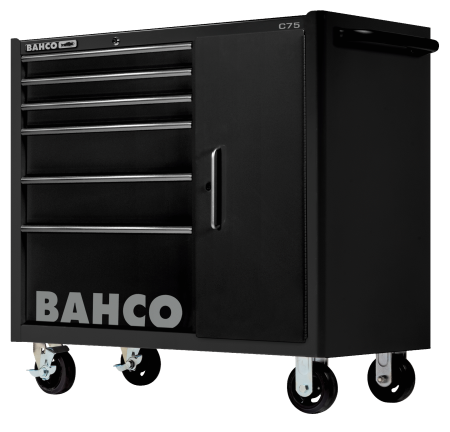 Инструментальная тележка с 6 выдвижными ящиками и боковым шкафом 1475KXL6C