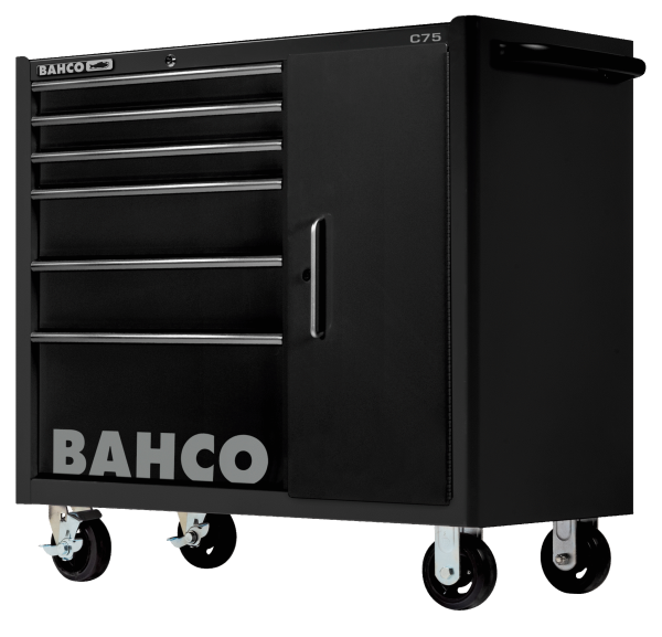 Инструментальная тележка с 6 выдвижными ящиками и боковым шкафом 1475KXL6C