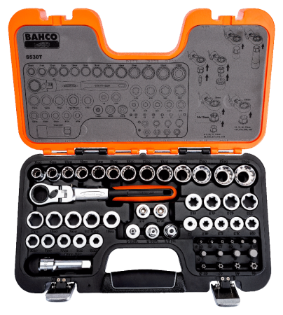 Набор проходных головок, пластиковый кейс S530T