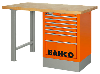 Верстак с выдвижными ящиками, деревянная столешница 1495KCWB18TW