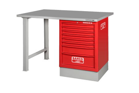 Верстак с выдвижными ящиками, металлическая столешница 1495KCWB15TS