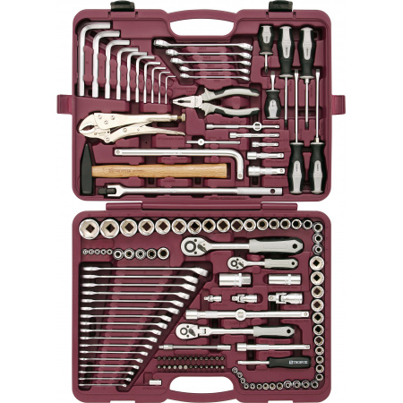 Набор инструмента универсальный 1/4", 3/8" и 1/2"DR, 142 предмета