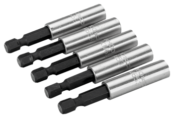 Универсальный держатель бит для отверток с фиксирующим кольцом 1/4″, 60 мм, с магнитом KM653