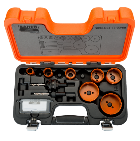 Наборы биметаллических кольцевых пил Sandflex 3834-SET-73-22/68