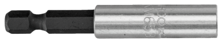 Универсальный держатель бит для отверток с фиксирующим кольцом 1/4″, 60 мм, с магнитом KM653