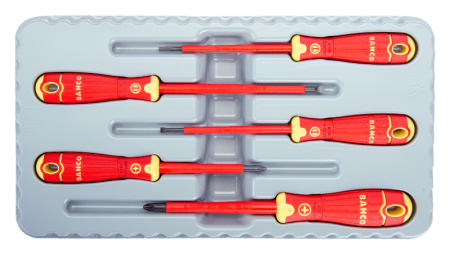 Набор изолированных отверток под винты со шлицем и Phillips, 5 штук B220.005