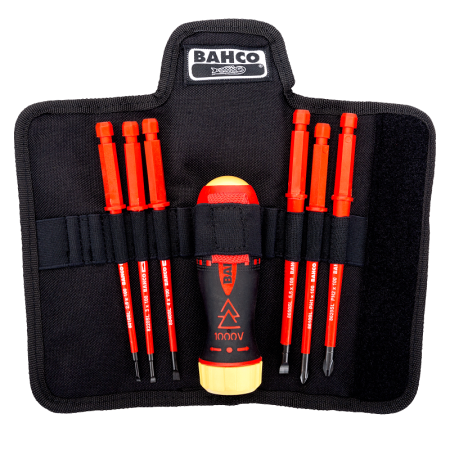 Набор из реверсивной отвертки и сменных вставок, 6 штук 808061