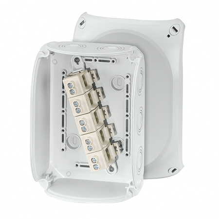 Коробка ответвительная KF 1010 G, размер 130х180х77, 10 вводов M20/32