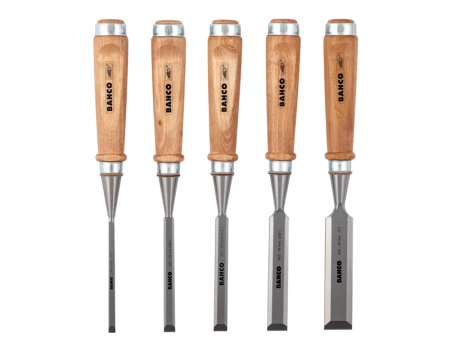 Набор стамесок с деревянной рукояткой в картонной коробке, 5 шт. 425-082