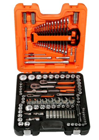 1/4″, 3/8″ и 1/2″ Набор торцевых головок, пластиковый кейс S138