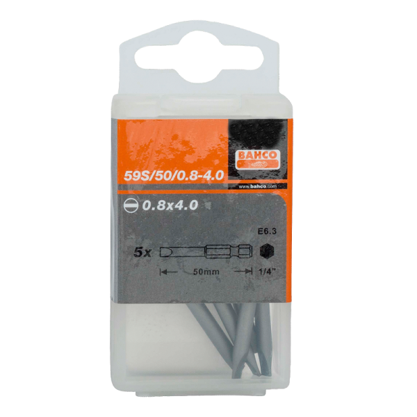 Стандартные биты для отверток под винты со шлицем, 50 мм 59S/50