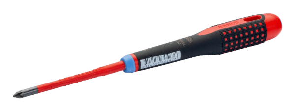 Изолированные отвертки ERGO™ под винты Pozidriv с тонким стержнем BE-8810SL – BE-8820SL