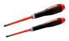 Набор изолированных отверток ERGO™ под винты Pozidriv с тонким стержнем, 2 шт. BE-9894SL
