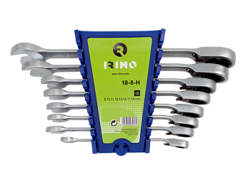 Набор комбинированных гаечных ключей с трещоткой 18-8-H