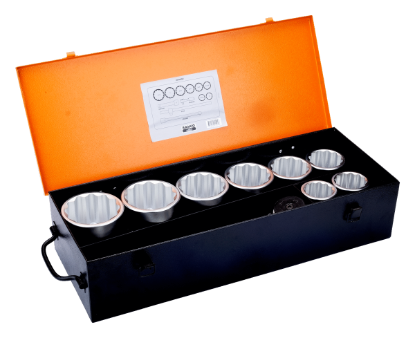 1″ Набор двенадцатигранных головок, дюймовые размеры. Металлический кейс 9540DZ