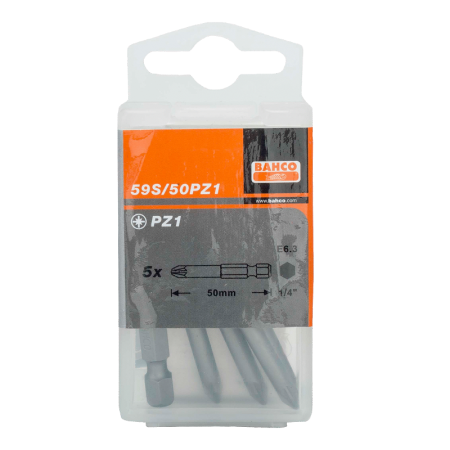 Стандартные биты для отверток Pozidriv, 50 мм 59S/50PZ