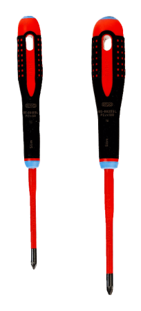 Набор изолированных отверток ERGO™ под винты Pozidriv с тонким стержнем, 2 шт. BE-9894SL