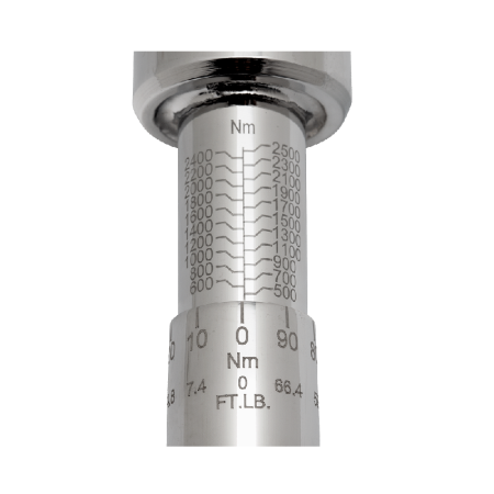 Механический регулируемый щелчковый динамометрический ключ с градуированной шкалой 7455-1500