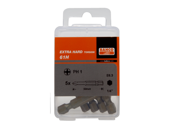 Особо прочные торсионные биты для отверток Phillips, 50 мм 61H/50PH