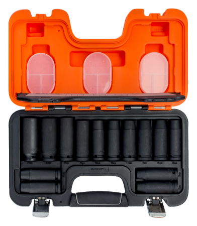 Набор удлиненных торцевых головок 10-27 мм, пластиковый кейс DD/S14