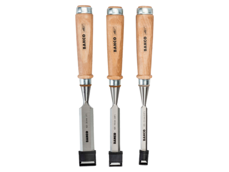 Набор стамесок с деревянной рукояткой в картонной коробке, 3 шт. 425-081