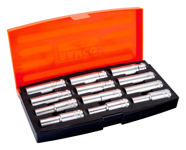 1/2″ Набор удлиненных торцевых головок, пластиковый кейс S1612L 1/2″ Набор удлиненных торцевых головок, пластиковый кейс S1612L