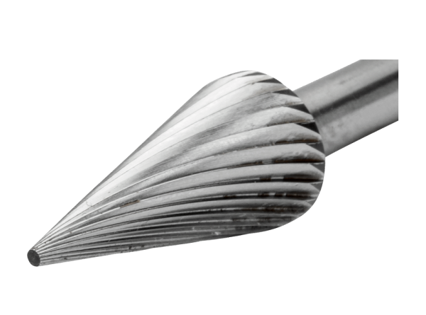 Бор-фреза коническая, заостренная, индивидуальная упаковка HSSG-M-S