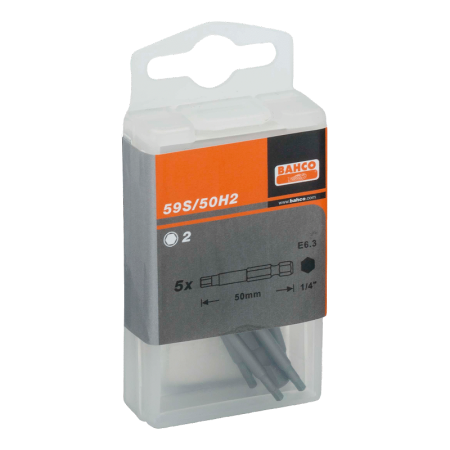 Стандартные биты для отверток под винты с шестигранной головкой, метрические размеры, 50 мм 59S/50H