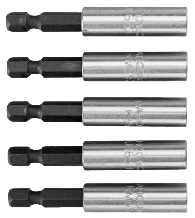 Универсальный держатель бит для отверток с фиксирующим кольцом 1/4″, 60 мм, с магнитом KM653