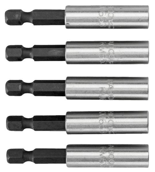 Универсальный держатель бит для отверток с фиксирующим кольцом 1/4″, 60 мм, с магнитом KM653