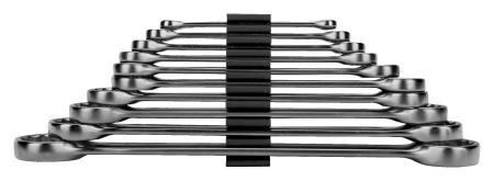 Набор накидных двусторонних ключей, пластиковый держатель 4M/10C