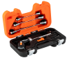 Набор из отвертки с пистолетной рукояткой и набором ключей с храповым механизмом, пластиковый кейс 808050P-25
