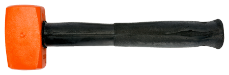 Кувалда со слегка выпуклыми бойками, резиновая рукоятка, усиленная стальными стержнями 489-1100/489-1800