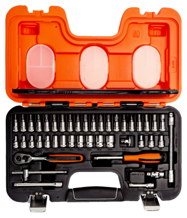 1/4″ Набор торцевых головок, 46 предметов, пластиковый кейс S460