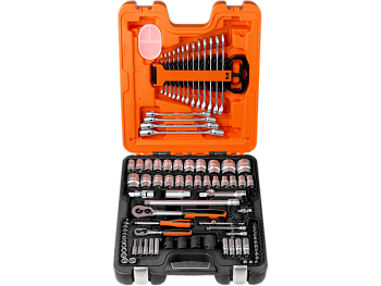 1/4″ и 1/2″ Набор торцевых головок, пластиковый кейс S87+7 1/4″ и 1/2″ Набор торцевых головок, пластиковый кейс S87+7