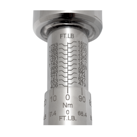 Механический регулируемый щелчковый динамометрический ключ с градуированной шкалой 7455-1500