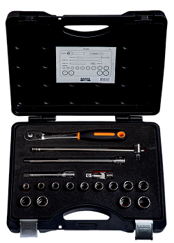 Набор торцевых головок, металлический кейс 7818DS