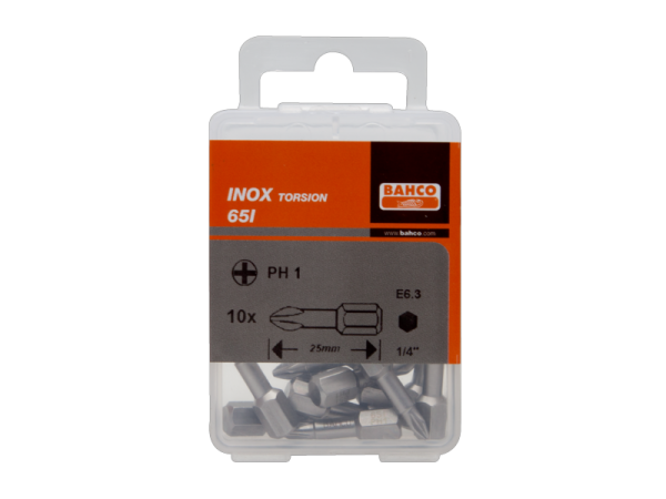 Торсионные биты из нержавеющей стали для отверток Phillips, 25 мм 65I/PH
