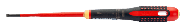 Изолированные отвертки ERGO™ под винты со шлицем с тонким стержнем BE-8220SL – BE-8255SL