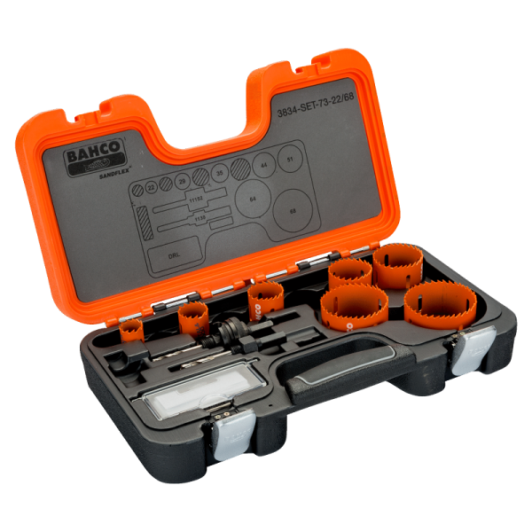Наборы биметаллических кольцевых пил Sandflex 3834-SET-73-22/68 Наборы биметаллических кольцевых пил Sandflex 3834-SET-73-22/68