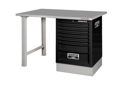 Верстак с выдвижными ящиками, металлическая столешница 1495KCWB15TS