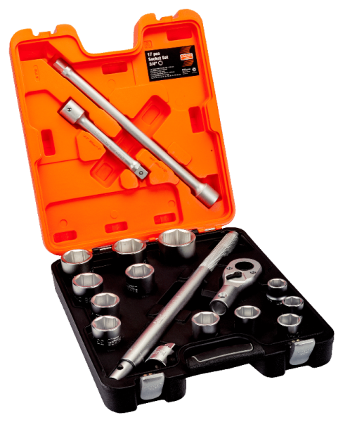 3/4″ Набор торцевых головок, пластиковый кейс, 17 предметов SLX 17