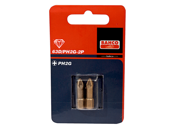 Алмазные биты для отверток Grabber Phillips, 25 мм 63D/PH2G