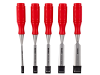Набор стамесок с однокомпонентной красной рукояткой, 5 шт. в блистере 9883